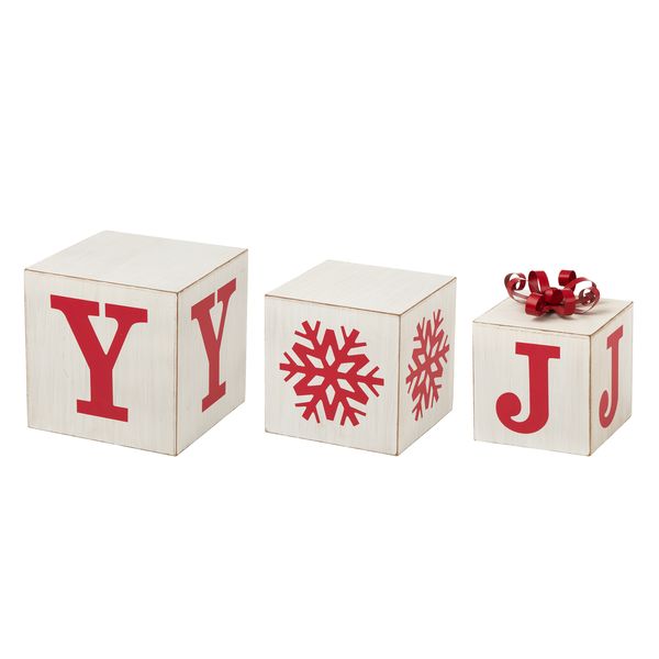 32"H Christmas Wooden Block JOY Porch Sign - 2 colors available