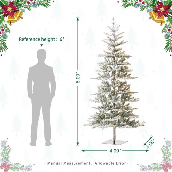 8ft Deluxe Pre-Lit Fir Christmas Tree with 450 Warm White Lights - Three Function