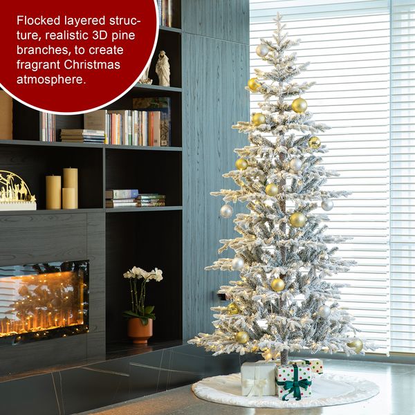 8ft Deluxe Pre-Lit Fir Christmas Tree with 450 Warm White Lights - Three Function