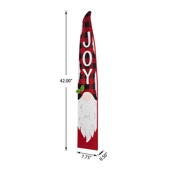 42"H Wood Christmas Gnome Vertical Porch Sign