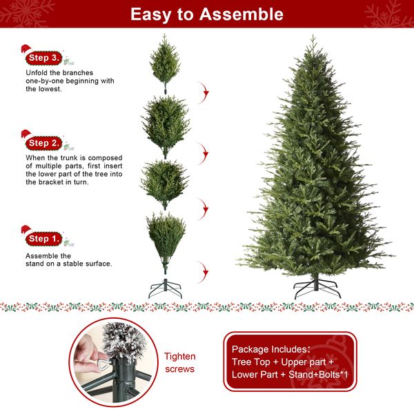 7.5ft Green Slim Fir Artificial Christmas Tree