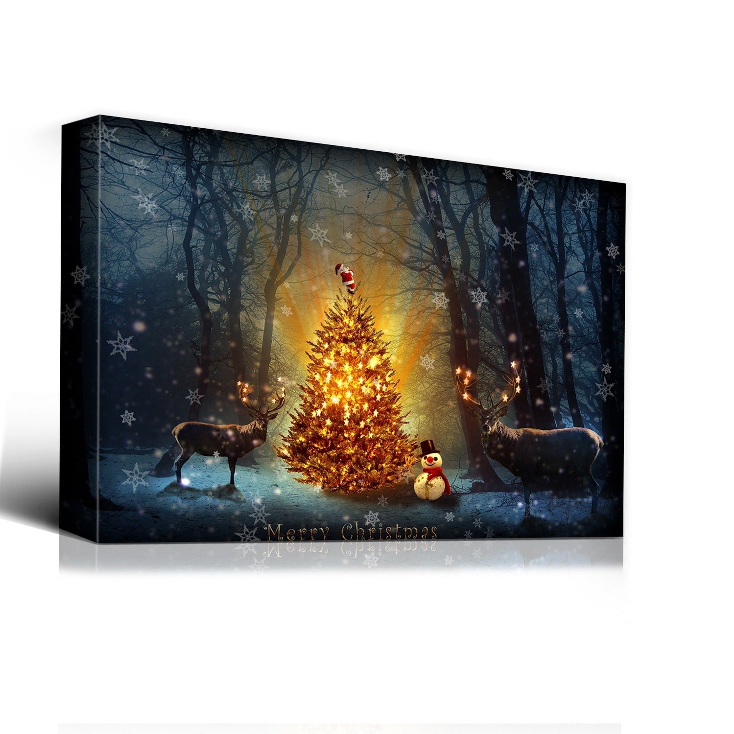 Christmas Canvas  Gold Christmas Tree Paintings