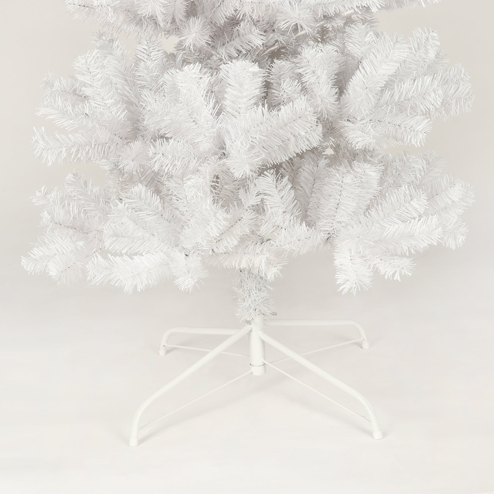 7.5FT White Slim Artificial Christmas Tree  Includes Foldable Metal Stand